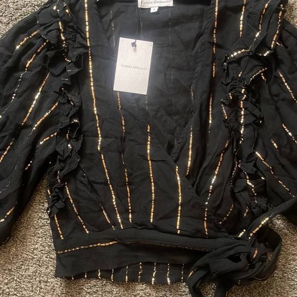 NWT Karina Grimaldi blouse S - Picture 2 of 5